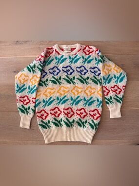 1988 Glasgow Garden Festival vintage 100% wool fair isle knit - estimated small